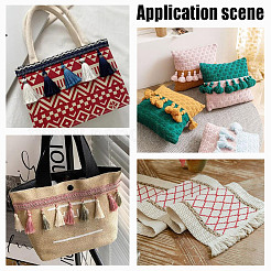 Красочная отделка бахромой из полиэстера с кисточками&nbsp;OCOR-WH0003-040