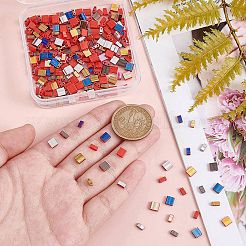 250 шт. 10 вида гальванических непрозрачных стеклянных бусин SEED-AR0001-34