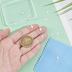 10 шт. 925 подвески из стерлингового серебра в форме листа STER-UN0001-34