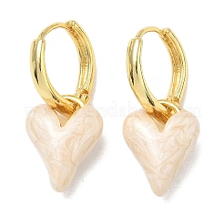 Orecchini pendenti a cerchio in ottone smaltato da donna&nbsp;KK-CBA760A-06G-05