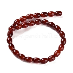 天然石カーネリアンビーズ連売り  染め＆加熱  ライス  13.5~14x11mm  穴：1.8mm  約29個/連  16.06''（40.8センチメートル）&nbsp;G-NH0019-C01-03