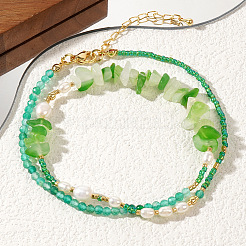 Модные зеленые ожерелья из бисера с натуральным камнем для женщин FC1774