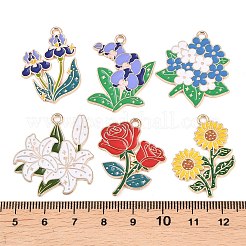 10шт 5 стиля подвески из сплава с эмалью&nbsp;ENAM-L054-02G