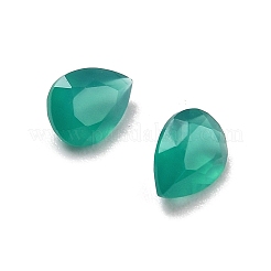 Ограненный натуральный зеленый оникс-агат (окрашенный и нагретый) кабошоны G-I295-05C-15A-08