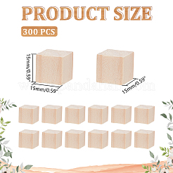 300 шт. необработанный деревянный блок&nbsp;WOOD-WR0001-23