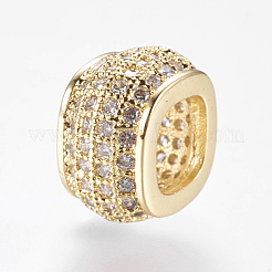 Латунные микро проложить кубического циркония бусы ZIRC-J018-30G