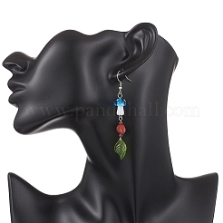 3 пара серег-грибов в стиле лэмпворк EJEW-JE06714