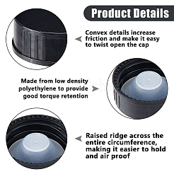 Пластиковая крышка на 28 зуб с внутренней пробкой воронки AJEW-WH0460-048