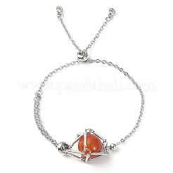 Браслеты из смешанного натурального сердолика&nbsp;BJEW-JB09879-01