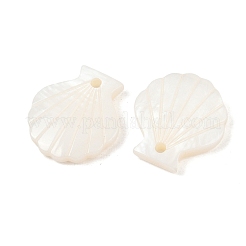 Подвески в форме резных ракушек из натуральных пресноводных ракушек SHEL-B005-03
