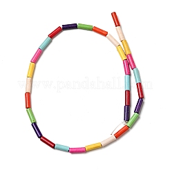 Синтетических нитей бирюзовые бусы TURQ-G120-4x13mm-11