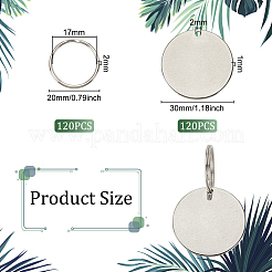 120 шт. 304 нержавеющая сталь штампованная пустая бирка подвеска STAS-OC0001-23