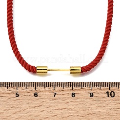 Fabricación de collares con cordón de nailon Milan redondo de 3 mm&nbsp;NJEW-H091-01G-22