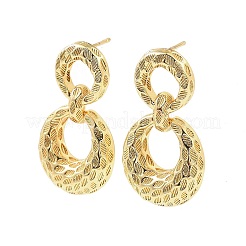 Латунные болтающиеся серьги&nbsp;EJEW-F389-16B-G