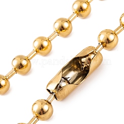 Ionenplattierung (IP) 304 Edelstahl Kugelkette Halsketten für Frauen&nbsp;NJEW-G135-01A-G