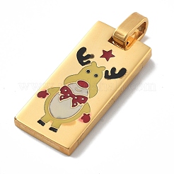 Рождественское ионное покрытие (IP) эмалевые подвески из нержавеющей стали 304 STAS-Z098-41G