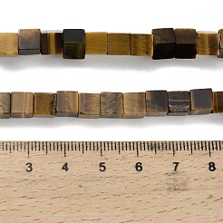 Естественный желтый тигровый глаз бисер нитей&nbsp;G-Z110-J02-6x6mm