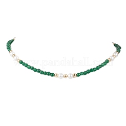 Белого нефрита ожерелье NJEW-JN05340-01