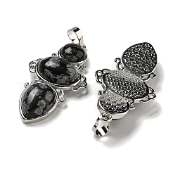 Естественно снежинка обсидиана подвески G-Q158-04C