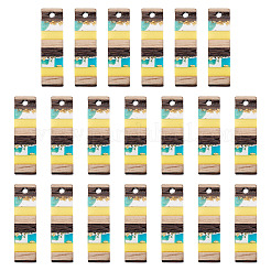 Полупрозрачные подвески из смолы и орехового дерева&nbsp;RESI-TAC0017-47-A05