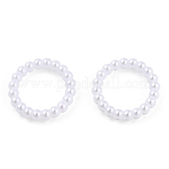 Anillos de unión de perlas de imitación de plástico abs&nbsp;OACR-T015-06B-01