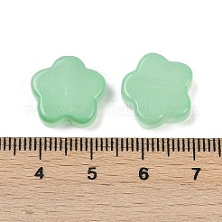 透明ガラスビーズ  スター  焼き付け塗料  ダークシーグリーン  14x15x5mm  穴：1.2mm&nbsp;DGLA-E004-03F