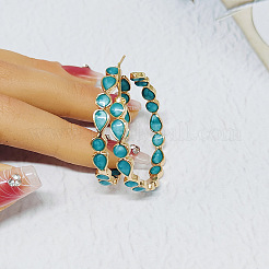 Серьги-гвоздики из сплава эпоксидной смолы в форме капли&nbsp;FS-WGC2A32-01