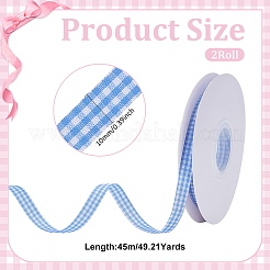 Полиэстеровая лента с узором «тартан»&nbsp;OCOR-WH0101-157A