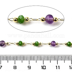 Цепочки из бисера из натурального аметиста ручной работы CHC-F020-06G-03
