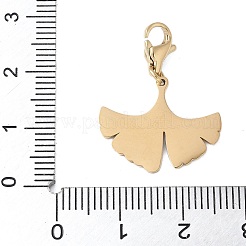 Подвеска из нержавеющей стали 304 в виде листа гинкго STAS-S165-26G