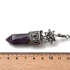 Маятники для биолокации с пулевидным наконечником из натурального аметиста G-B149-14AS-05