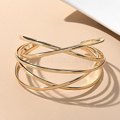 Bracelets manchette en fer électrophorèse&nbsp;BJEW-M057-07G