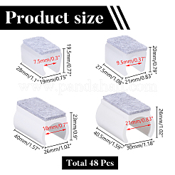 48 pz 4 stili PE gambe di sedia punte tappi con feltrini&nbsp;AJEW-ME0003-94B