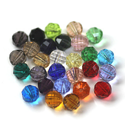Imitazione branelli di cristallo austriaco, grado aaa, sfaccettato, tondo, colore misto, 6mm, Foro: 0.7~0.9 mm