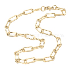 304 colliers chaîne en acier inoxydable avec trombone, avec fermoir pince de homard, or, 17.63 pouce (44.8 cm)
