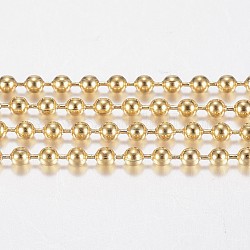 3.28 Fuß handgefertigte Ionenplattierung (IP) 304 Kugelketten aus Edelstahl, golden, 2 mm