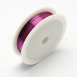 Fil de cuivre rond pour la fabrication de bijoux, violet, 28 jauge, 0.3mm, environ 68.89 pied (21 m)/rouleau, 10 rouleaux / ensemble