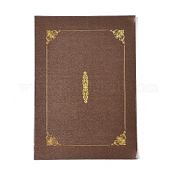 Certificate Holders, Diploma Holders, Document Covers with Gold Foil Border, for Letter Size Paper, Coffee, 31.5x21.7x0.8cm