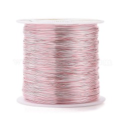 Runder Kupfer-Basteldraht Kupfer-Perlendraht, langlebig plattiert, rosa, 26 Gauge, 0.4 mm, ca. 124.67 Fuß (38m)/Rolle