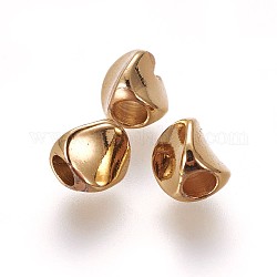 Messing Perlen, verdreht, golden, 4.5x4x4.5 mm, Bohrung: 2 mm
