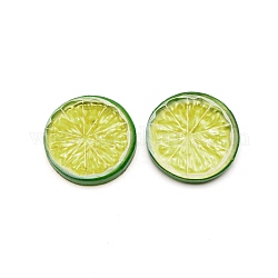 Fetta di frutta imitazione plastica, per oggetti di scena e fotografia, limone, verde, 52x51.5x9mm