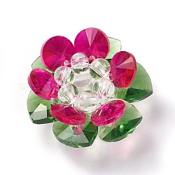 Perle di vetro intrecciata, perline a grappolo, loto, colorato, 25~28x14mm, Foro: 5 mm
