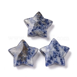 Perle di diaspro blu naturale, Senza Buco, stella, 24x25x8mm