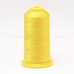 Hilo de coser de nylon, amarillo, 0.8mm, aproximamente 250 mm / rollo