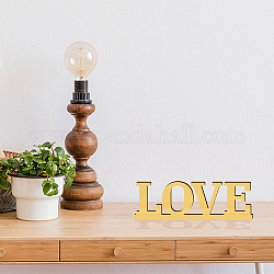 Decorazioni per display in legno e acrilico, per le decorazioni della scrivania di casa, parole di love, 77x240x12.5mm