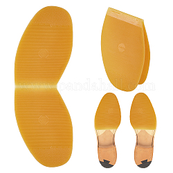 Materiale per la riparazione di scarpe in gomma per scarpe e stivali in pelle, tampone di riparazione della mezza suola della scarpa, arancione, 350x120x2.5mm