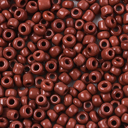 Perles de rocaille en verre, opaque graine de couleurs, petites perles artisanales pour la fabrication de bijoux bricolage, ronde, rouge foncé, 2mm, Trou: 1 mm, environ 30000 pcs / livre