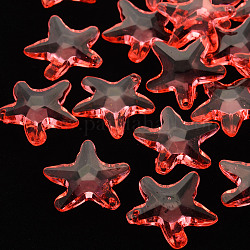 Прозрачные акриловые бусины, звезда, salmon, 28.5x29.5x7.5 мм, отверстие : 1.8 мм, Около 189 шт / 500 г