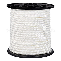 Corde intrecciate in nylon da 50 m, tondo, bianco, 6mm, circa 54.68 iarde (50 m)/rotolo