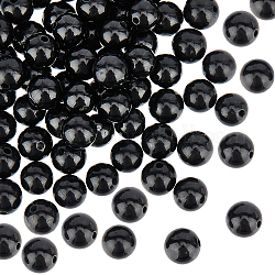 Olycraft 100pcs grade a perles rondes en tourmaline naturelle, 6mm, Trou: 1mm